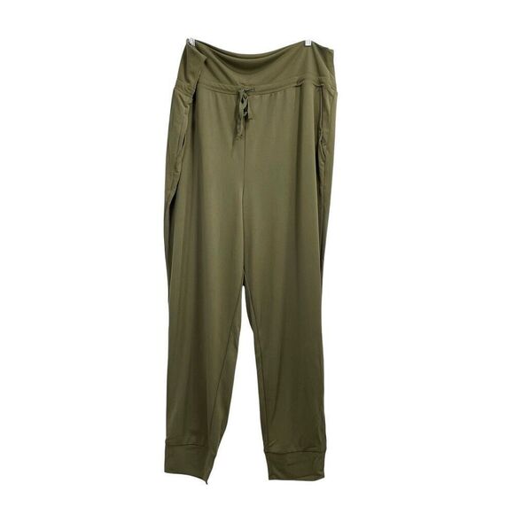 NEW Fabletics Maj Sleek Knit jogger pants II Size 2X olive green - Picture 2 of 9